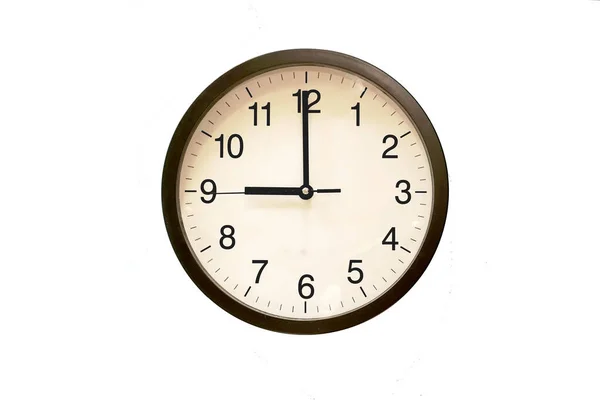 Classic Black White Analog Clock Background — Photo