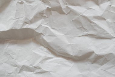 Buruşmuş beyaz kağıt, boş not.