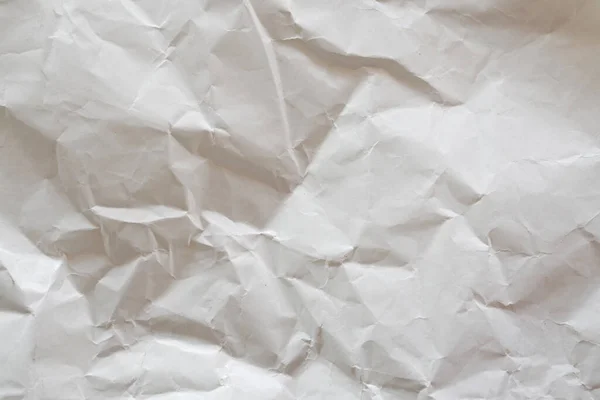 Crumpled White Paper Empty Note — Stock Photo, Image