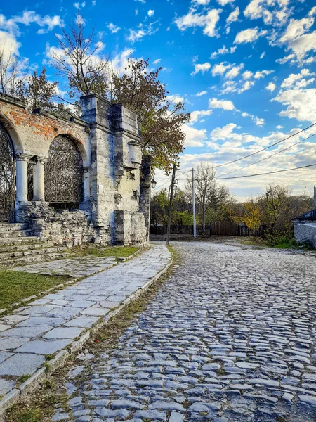 Cobblestone Utcák Óvárosban Utazás Turizmus — Stock Fotó