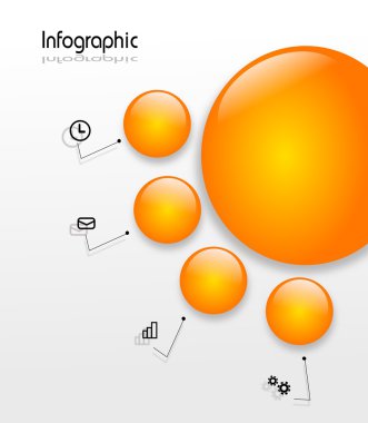 Infographic şablon daireler ile