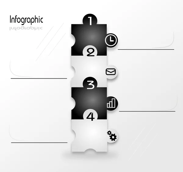 Plantilla Infográfica Puzzle — Foto de Stock