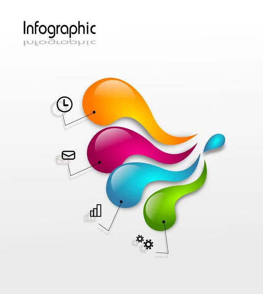 컬러 방울 infographic 템플릿 — 스톡 사진
