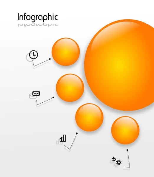 Plantilla infográfica con círculos — Foto de Stock