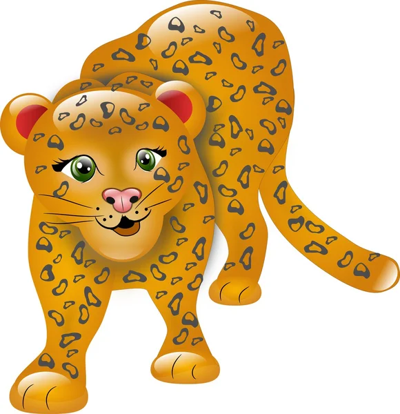 Cartoon-Leopard — Stockfoto