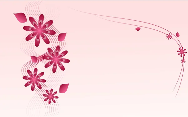 Fondo rosa con flores —  Fotos de Stock