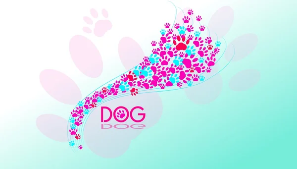 Dogs paws background