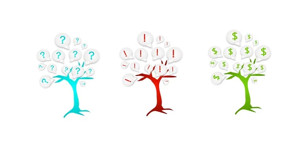 Three icons trees — Stock Photo, Image