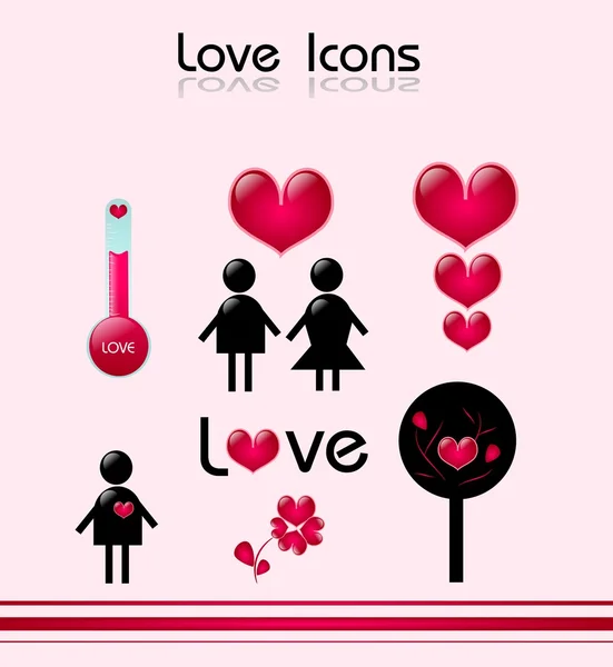 Iconos de amor — Foto de Stock