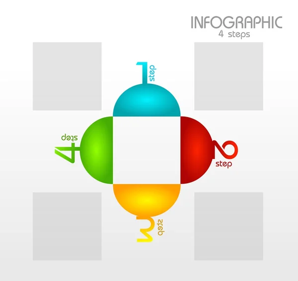 Infographic mall med fyra steg — Stockfoto