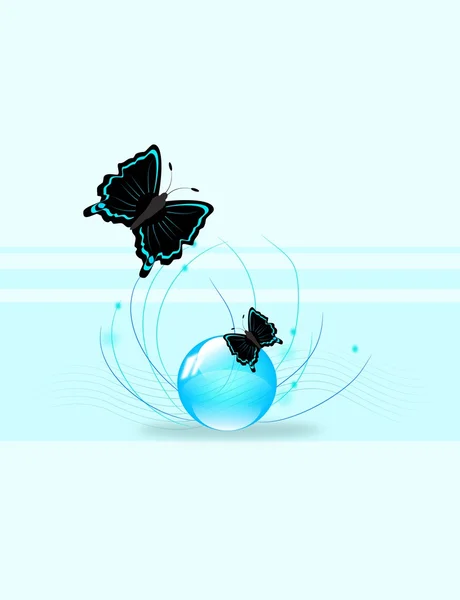 Butterflies background template — Stock Photo, Image