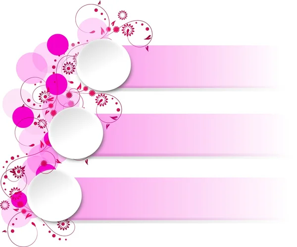 Infográfico floral rosa — Fotografia de Stock
