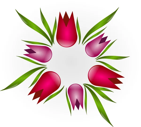 Tulips circle — Stock Photo, Image