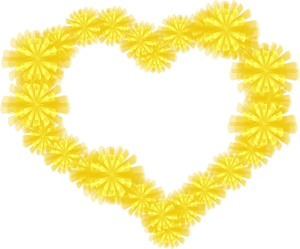 Dandelion heart — Stock Photo, Image