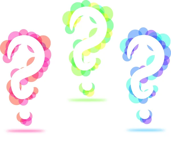 Pontos de interrogação círculo colorido — Fotografia de Stock