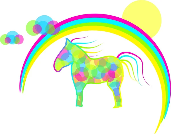 Rainbow horse — Stock Photo, Image