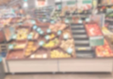 blurry background image of supermarket