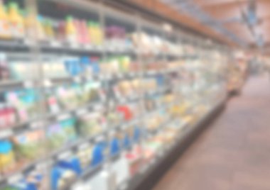 blurry background image of supermarket