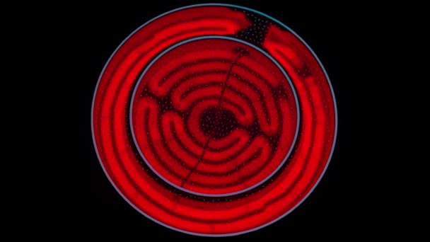 Cinemagraph Red Burning Cooking Plate — Vídeo de stock