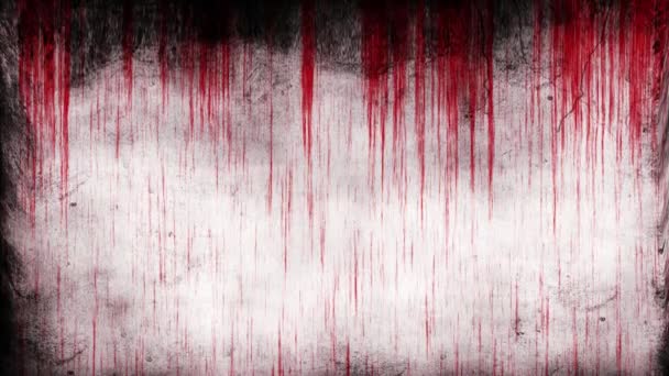 Cinemagraph Bloody Grungy Wall Running Blood — Αρχείο Βίντεο