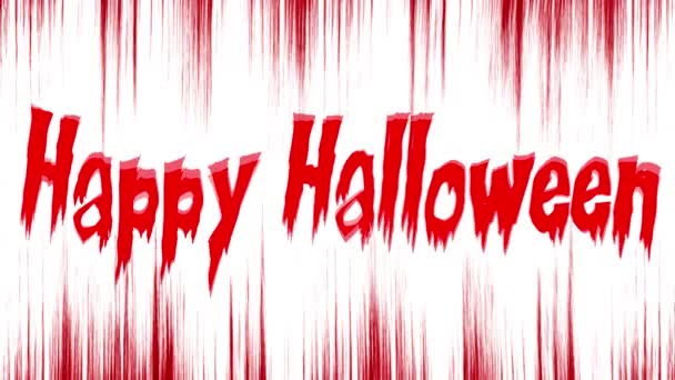 Cinemagraph Happy Halloween Written Bloody White Background — Αρχείο Βίντεο