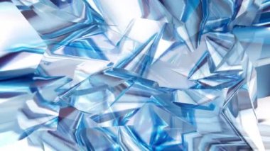 Cinemagraph of blue diamond shape shinny moving background