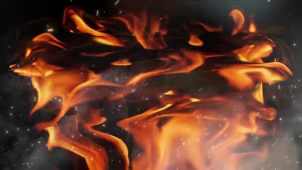 Cinemagraph Fire Smoke Ember — Stock Video