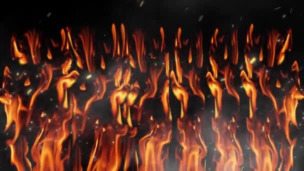 Dumanlı Közlü Bir Ateşin Sineması — Stok video