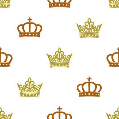 Crown Deseni. Kusursuz bir geçmişi var. Vektör Doku arkaplanı
