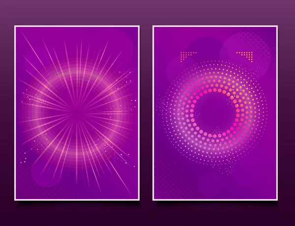 Couverture Violette Contexte Technologique Abstrait Vecteur — Image vectorielle