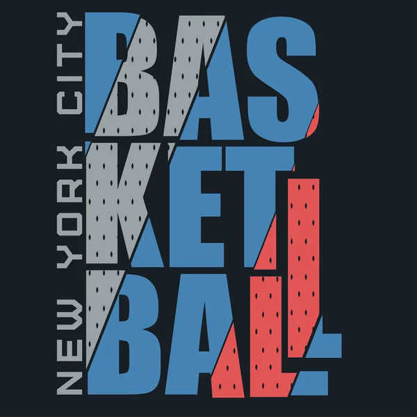Basketball Sport Shirt Fashion Typography Design Sport Print Vector — Stock vektor