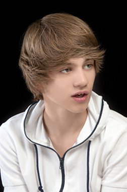 Genç bir çocuğun portresi.