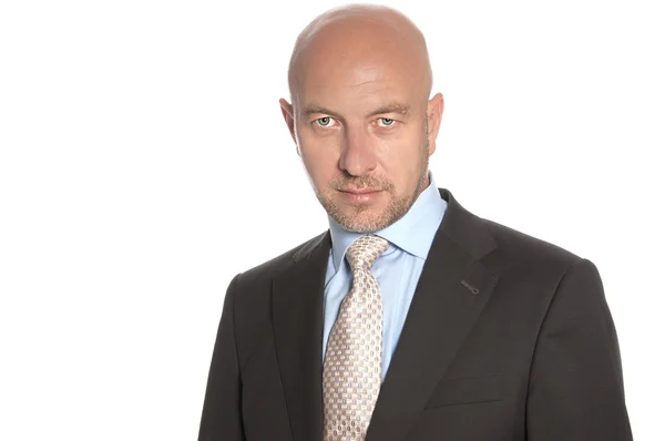 Bald man in a suit and tie — Stock Photo, Image