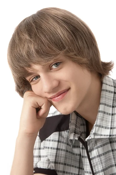 笑顔の 10 代の少年のポートレート — ストック写真
