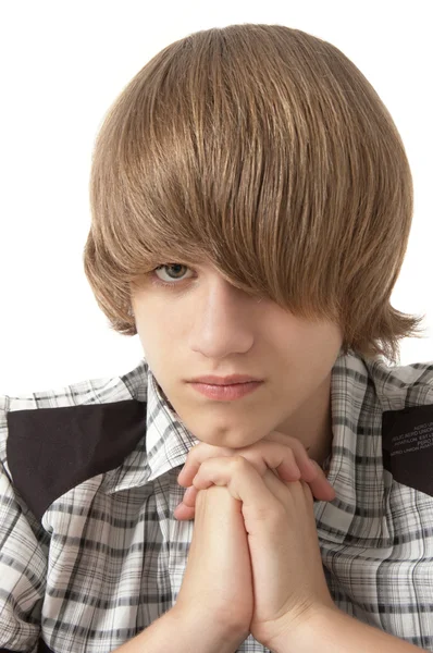 Portret van tiener jongen — Stockfoto