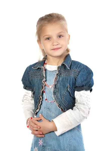 Adorable little girl looking at the camera — Stock Photo, Image