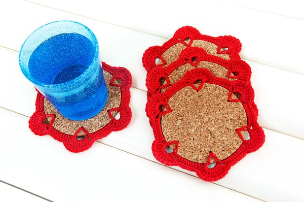 Crochet coaster — Stock Photo, Image