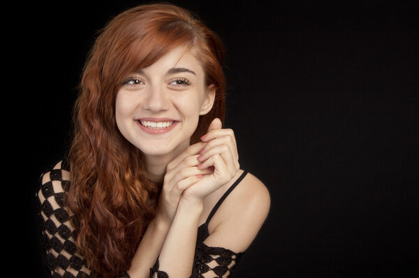Beautiful smiling red haired girl