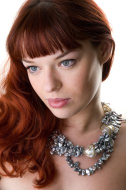 acı kırmızı saçlı kız yakın çekim