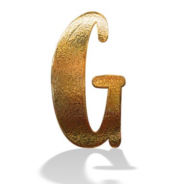 Parlak altın metin efektli ve G kanallı 3D lüks metin biçimi