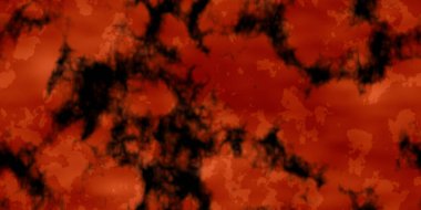 Eskimiş pas ve siyah arka planda kırmızı fırçalanmış çelik doku. 3B illüstrasyon