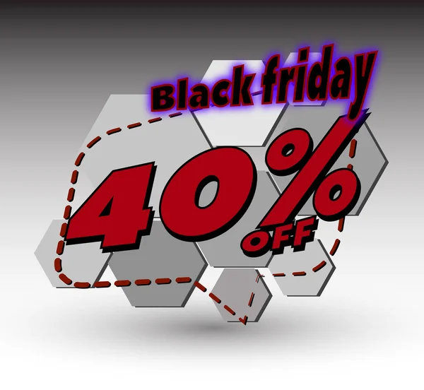 KARŞI Cuma% 40 indirimli promosyon etiketi, satış ve hisse senedi patlaması