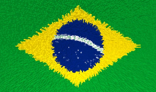 Ілюстрація Плитки Бразильського Прапора — стокове фото