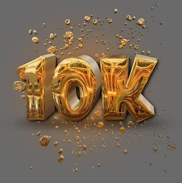 Ilustración 10K Número Oro —  Fotos de Stock