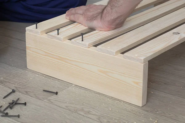 Carpentry Furniture Workshop Close Carpenter Craftsman — Stockfoto