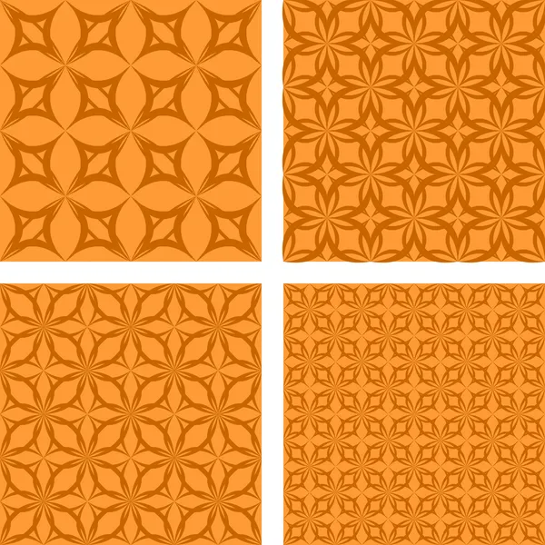 Orange seamless gothic pattern set — Stock Vector