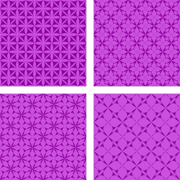 紫色的无缝模式集 — 图库矢量图片
