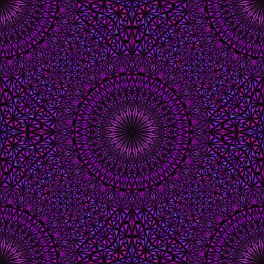 Bohem mor dikişsiz üçgen mandala mozaik desen arkaplanı