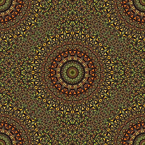 Golden seamless polygon mandala mosaic pattern background design — Stock Vector