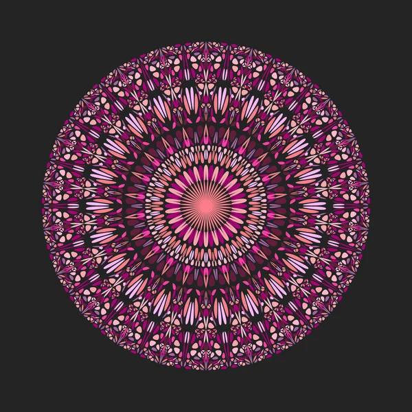 Geometrical colorful abstract round botanical pattern mandala — Archivo Imágenes Vectoriales